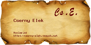 Cserny Elek névjegykártya